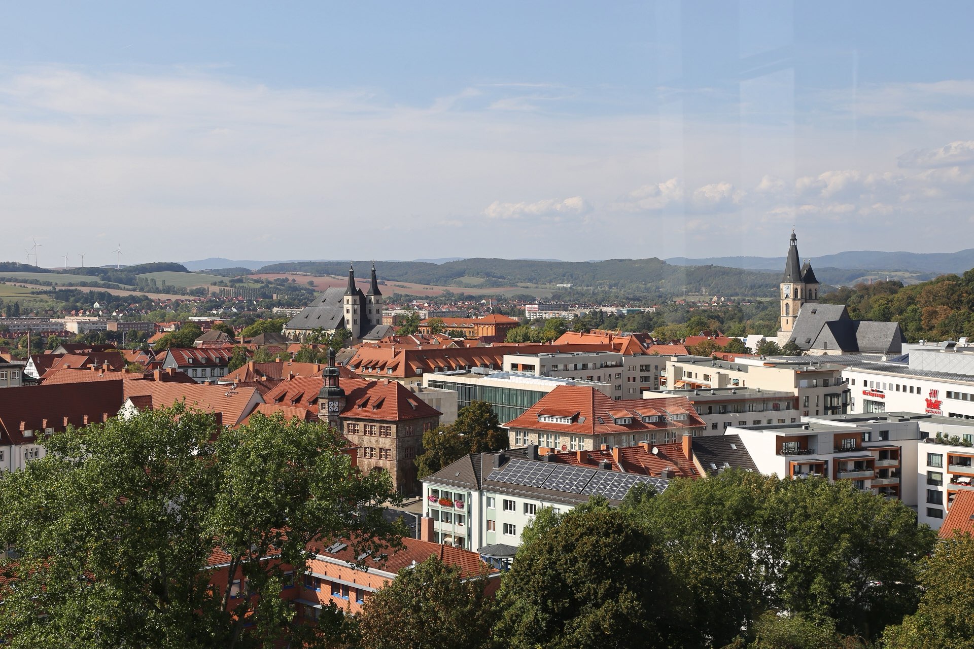Blick über die Innenstadt von Nordhausen